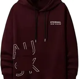 ausk Mens Tshirts || Hooded Regular Fit T-Shirt for Men|| Full Sleeve Regular Fit T Shirts for Men (Color-Maroon)-picture-58