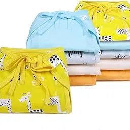 Snugkins 100% Cotton Nappy Large Size (5-10Kg) Pack of 10 - Multicolor-picture-35