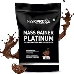 NAKPRO Platinum Mass Gainer | 27g Protein, 58.79g Carb, 4.04g Fat per serve | Maximize Muscle Strength & Mass (Chocolate, 1 Kg)-picture-50
