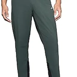 technosport Men's Regular Fit Solid Track Pant with Duracool+, SPF50+, Qucik Dry for Gym, Sports & Regular Use image 1