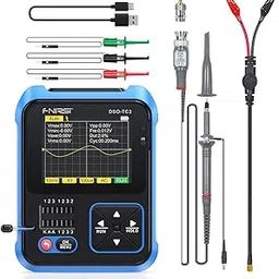 FNIRSI DSO-TC3 Oscilloscope - 3-in-1 Handheld Oscilloscope & DDS Signal Generator & Transistor Tester, 500Khz Bandwidth 10MSa/s Sampling Rate, 6 Types of Waveforms, Transistors Measure-picture-32