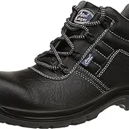 Allen Cooper ISI Marked for IS 15298 Pt-2, FRP Toe Cap Shock Resistant High Ankle Safety Shoe for 200 Joules (AC-1266, Black, Size 9)-picture-38