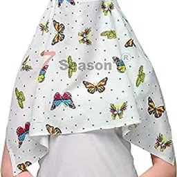 Cotton Long Scarf Cum Mask Universal Size Usable for vehicle Driver for sunlight UV protection White Printed Design… (White_Bike-Short_Butterfly)-image-11