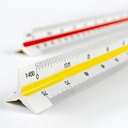 True-Ally Triangle Scale Ruler, 30 cm/12-inch Long Plastic Straight Measuring Tool for Architects, Engineers, School/College Students, Office Employee (1-Piece)-image-24