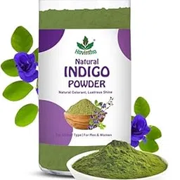 Havintha Organic Indigo Powder For Black Hair 250g | Herbal Indigo Leaf/Indigofera Tinctoria Powder for Natural Hair Coloring | No Added Colour Or Preservatives-image-2