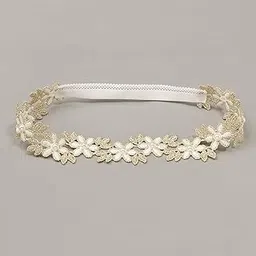 SYGA Floral Silhouette Baby Headband, White-picture-15