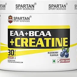 Spartan Sport Sciences EAA+BCAA+Creatine Powder | Zero Sugar Added, 30 Servings | Blueberry Flavour - 170g-picture-21