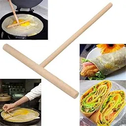 Funpa 6.3'' Crepe Spreader Multi-Purpose T Shape Wooden Crepe Tool Crepe Maker-picture-12