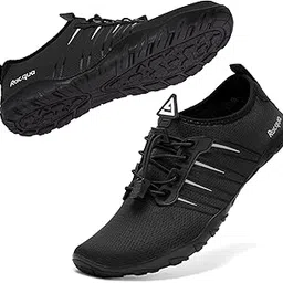 racqua Beach Swim Surf Shoes Water Shoes Barefoot Aqua Yoga Socks Sports Shoes Quick-Dry for Women Men Black 39-picture-35