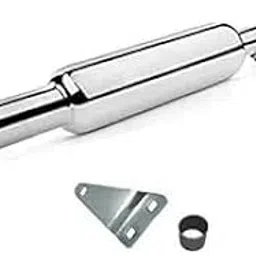 OZANGO Bike Mini Punjab Dholki Short Bottle Empty Free Flow Bullet Exhaust Suitable Silencer Chrome BS3 & BS4 Model For RE Standard Bullet 350 Twin Spark-picture-26