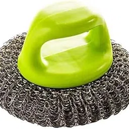 Handled Dish Metal Pot Cleaning Stainless Steel Wire Scrubber with Handle 2pcs image 1