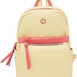 caprese Sia Fashion Backpack Light Yellow Chic Backpack with Multiple compartments, Front/Side Pockets, Ideal for College, Travel and Daily use-picture-31