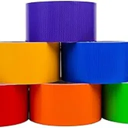 Colored Duct Tape - 2 Inch x 10 Yards per Rolls, 6 Rainbow Color Variety Pack Craft Set-picture-11