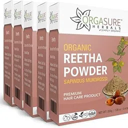 Orgasure Aritha/Reetha/Soapnut Powder for hair care 1kg (200gm * 5) Natural Shampoo-picture-29