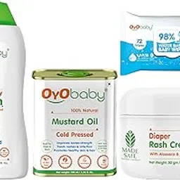 OYO BABY Baby Moments Baby Care Gift Pack | Essential Skincare & Haircare Products for Newborns | Perfect Baby Shower & New Parent Gift Set | Gift Set - Pack of 4-image-68