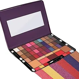 Hilary Rhoda Professional Makeup Kit | 40 Eyeshadows | Highlighter | Face Powder | 3 Contour & 3 Blushes | 6 Lip Glosses | Makeup Kit for Women | Highly Pigmented | 4 Brushes - 74g (Multicolor Shade-2)-picture-16