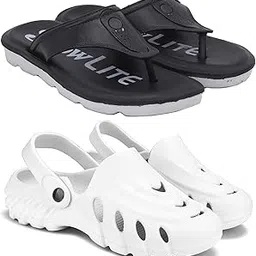 pampy angel Combo Pack of 2 Slipper/Flip Flops/Slides/Clogs/Sandals for Men (V-Sultan Vs Clog 100)-picture-10