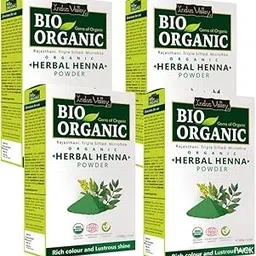 INDUS VALLEY Bio Organic Herbal Henna Powder, 100g*4=400g - Green-picture-36