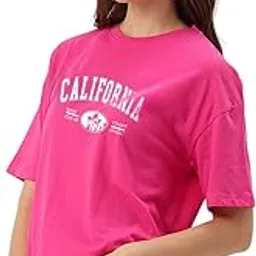 my swag Womens T-Shirt Latest Printed Casual Half Sleeve Round Neck Loose Fit Cotton Tshirt Fashionable Gym Wear Oversize Relaxed Fit Top for Women & Girls-picture-35