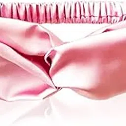 prolixr Pink Satin Cross Knot Headband For Women - Double Twist Head Wrap - No Hair Breakage, Pulling & Tugging - Soft Elastic & Comfortable Stretch-picture-40