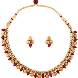 fashion frill Jewellery Set For Women Gold Plated Temple Traditional Earrings Jewellery Set For Women Girls-picture-34