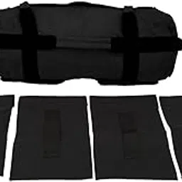 Training Sandbag, Adjustable 4 Filler Bags Fitness Sandbag 6 Handles Wear Resistant for Travel (Black)-picture-16