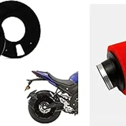 Acube Mart Uni Air Filter High Performance for All Motorcycles and Bikes 1pc with Acrylic WHEEL DISC cover for 17inch wheel, black 17A-1, filter-picture-10