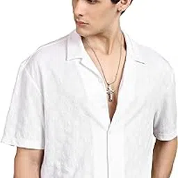 highlander Men's Solid Oversized Fit Shirt image 1