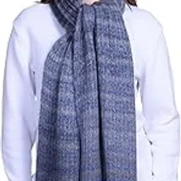 513 Women's Acrylic Woolen Tie & Dye Texture Self Design Casual Warm Winter Wear Muffler Scarf Stole-picture-52