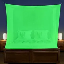 Divayanshi Mosquito net for Bed, Polycotton Mosquito Net for Double Bed and Single Bed, Frame Hung Mosquito net -10x6.5 ft,Green-picture-24