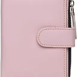 vemilio quality meets affordability VEMILIO RFID Protected Vegan Leather Wallet for Women | Stylish Slim Ladies Purse with Zipper Coin Pocket | 2 Currency Slots & 5 Card Slots with ID Window | Gift Purse for Women (Pink)-picture-54