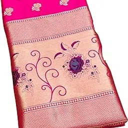 ladakvayi Women's Soft Silk Zari Work Unstitched Salwar Suit Dress Material with Banarasi Silk Pant & Dupatta-LV-0361-picture-41