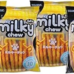 Milky Chew Stick Style Treats for Dogs of All Ages and Sizes, Premium Cheese & Chicken Flavored Dog Snacks, Nutritional Benefits, Strengthen Bones and Teeth - Pack of 4-picture-40
