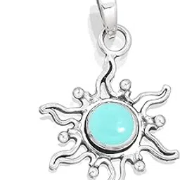 jeweloporium Natural Gemstone Pendant Necklace For Women Lapis, Amber, Agate, Moonstone Round Boho Genuine 925 Sterling Silver Handmade Jewelry-picture-25