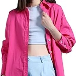 freehand by The Indian Garage Co Women Oversized Solid Shirt-picture-10