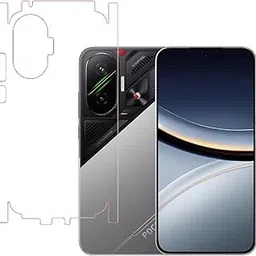 KARTRAY Clear Unbreakable Scratch Gaurd Hydrogel Membrane for POCO F7 5G With Edge to Edge Coverage and Easy Installation (Back Matte With Sides)-picture-13