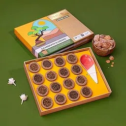 PHOOL LUXURY INCENSE Sambrani Havan Cups I 16 Havan Pcs + 1 Free Stand I Ecocert Certified Natural I Dhuni For Pooja I 100% Organic Sambrani Fragrance-picture-15