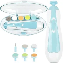 Ronest New Baby Nail File Electric,Baby Nail Trimmer with 6 Grinding Heads Safe for Newborn Baby Baby Nail Clippers with Light, Electric Baby Nail Trimmer (Set of 1)-picture-23