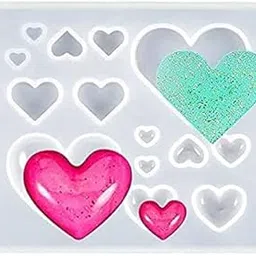 Eoast� Heart Shape Gems Mold Mould epoxy Resin Casting Mold DIY Art and Craft, Mold with 14 Shapes, Set of 1 (Big Size)-picture-10
