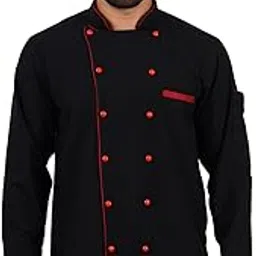 malabar trading company Premium Series Chef Coat for Men Full Sleeve | Professional Men's Cotton Chef Coat for Restaurant, Hotel, Chef Coat for Men Professional with Mushroom Button-picture-10