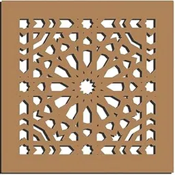 Wall Decor 3mm Wooden Carved Panel, Birch Jali for Room Partition, Screen, Divider, Door, Windows (Panel-13_Length-30cm_Width-30cm)-picture-18