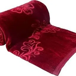 CHANGERS Embossed Blankets,Quilt,duvets,dohar,Quilt,duvets,dohar Solid Colour Ultra Soft Floral Double Bed Heavy Mink Winter Blanket-picture-26
