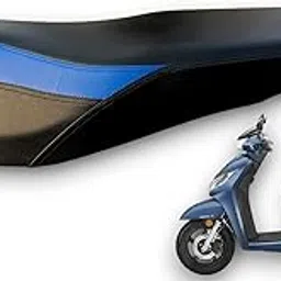 Activa 125 BS6 Bike SEAT Cover,PU Leather Black Blue Colour,6 mm Cushion Foam.Rope provided,Ready to fit,Quality and Fitting Tested-image-45