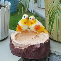 Wonderland Decorative Resin Love Bird Feeder/Bird Bath (Home Decor, Garden Decor, Gift Item, Balcony)-picture-16