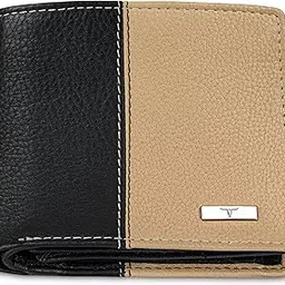 urban forest Archie Black/Beige Leather Wallet for Men image 1