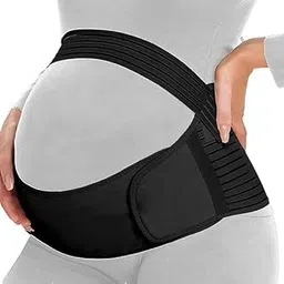 NartureBelle Maternity Support Belt – Adjustable Pregnancy Belly Band for Back & Pelvic Relief – Breathable & Comfortable – Black (Size - L)-picture-42