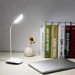 LED Desk Lamp with Touch Control, 3 Brightness Levels, Flexible Gooseneck, White-image-63