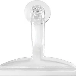 InterDesign Bathroom Squeegee Wiper Window Cleaner with Suction Hook Holder for Shower, Glass Doors, Floors, Mirrors, Car - Clear, Pack of 1-picture-54