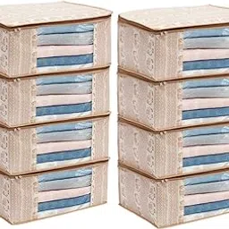 Garment Cover Non-Woven 90 GSM with Transparent Window & Double Metal Zipper – Pack of 8 | Dustproof Clothes Storage Bag for Sarees, Suits, Jackets, Shirts SBXLRL152493517524148523830-picture-13