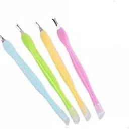 Tiny Deal 2in1 Nail Tips Buffer File Cuticle Trimmer Cuticle Pusher Remover Nail Tool (pack of 2)-image-5